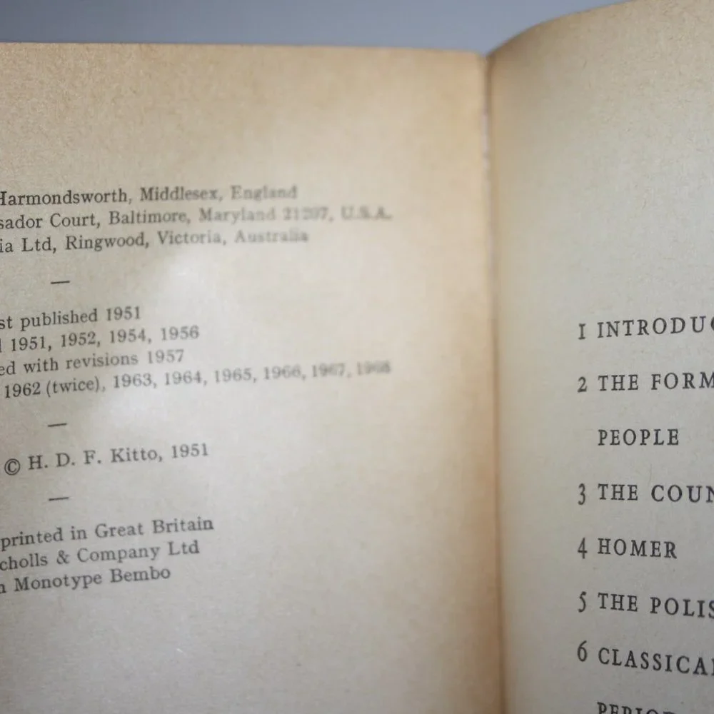 🏛️ The Greeks · H. D. F. Kitto · 1951 Vintage Paperback (Bd)